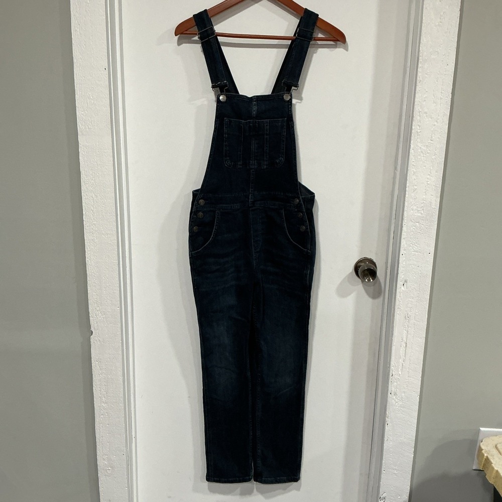 Fat Face UK Overall Jeans, Dark Blue Wash, Women's 2, Straight Leg, Stretch